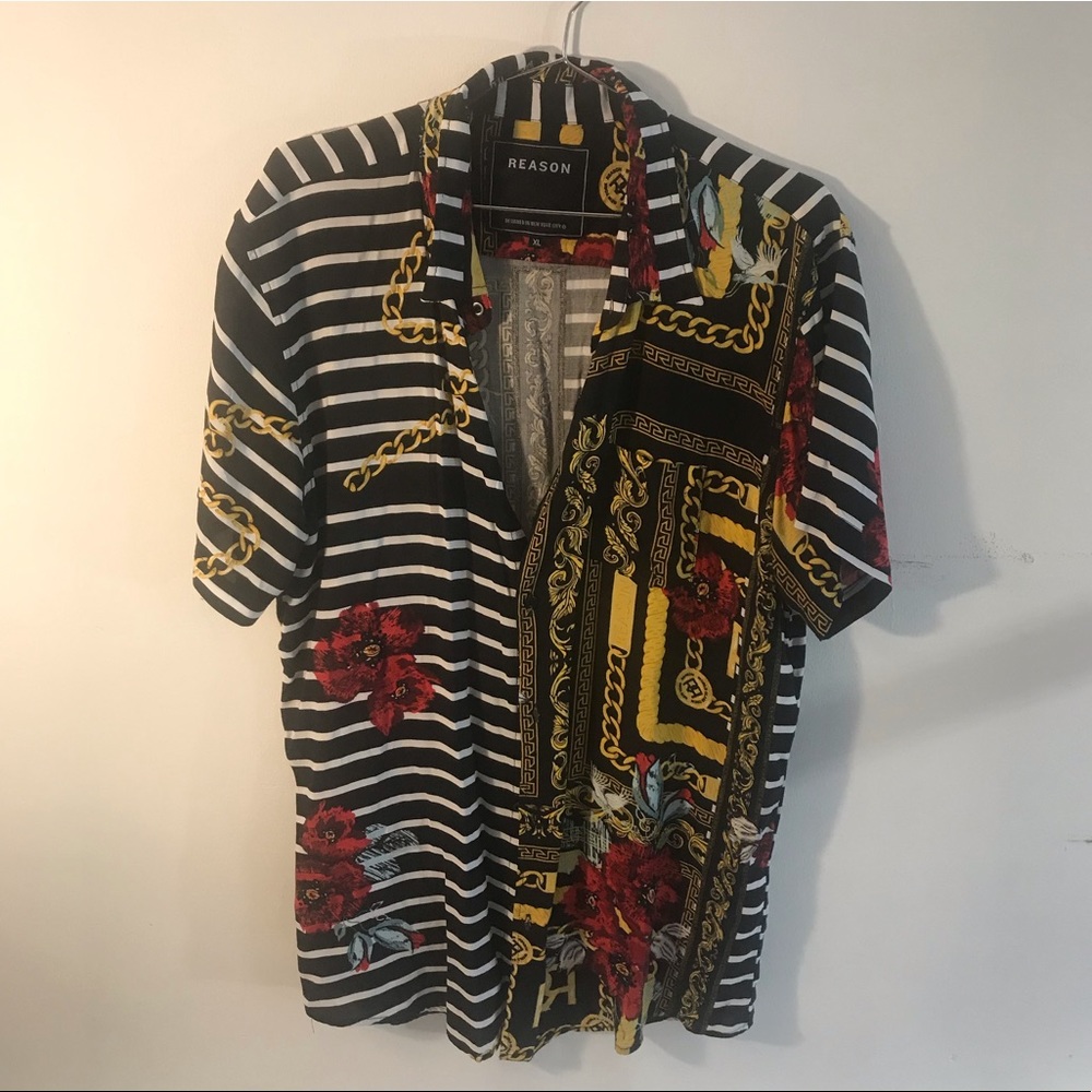 Button Summer T-Shirt by Reason Brand Clothing